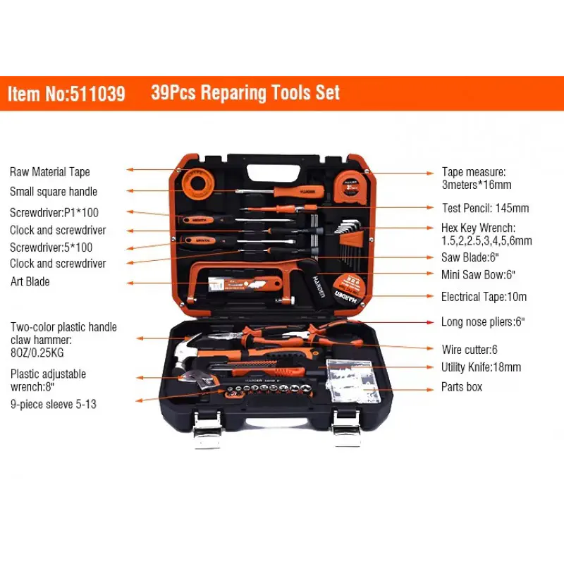 Harden 39pcs Tools Kit Tools Set Model: 511039