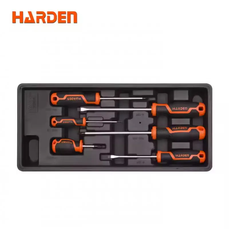 Harden 6Pcs Screwdriver Set Flat and Philips Screw Driver Model: 520641