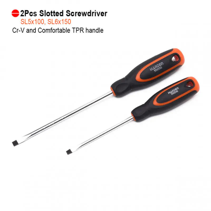 Harden 6Pcs Screwdriver Set Flat and Philips Screw Driver Model: 520641