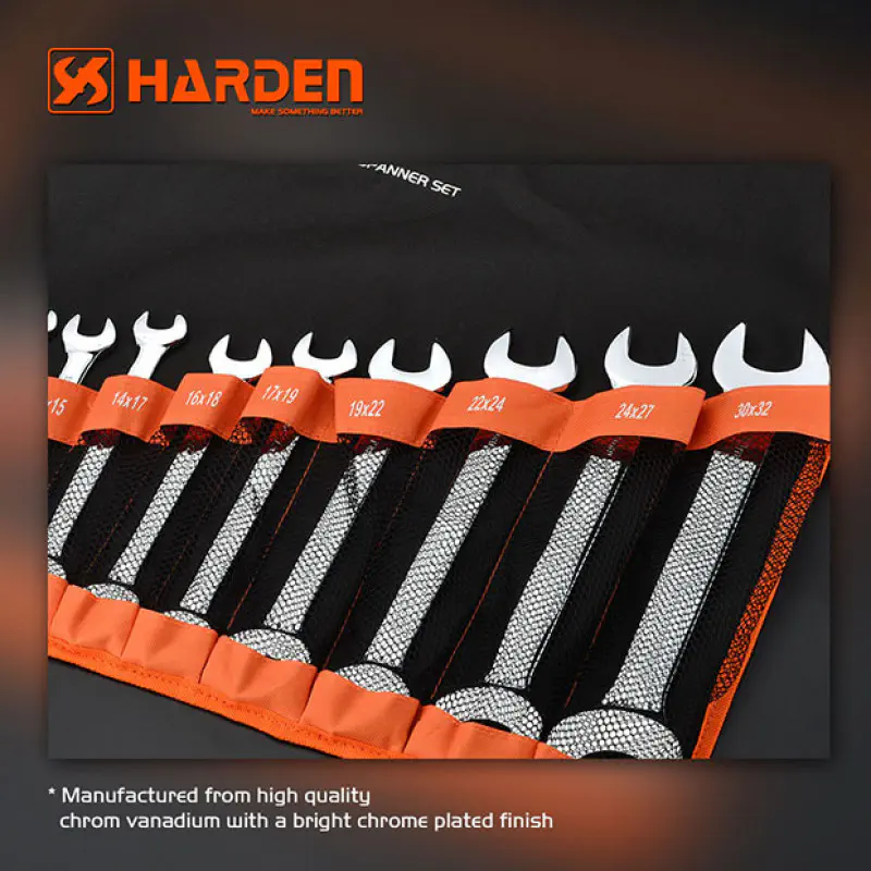 Harden 12Pcs Double Open-end Spanners Set Dulley Spanner Set Model: 540108