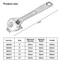 Harden Adjustable Wrench  ( 6" | 8" | 10" | 12" | 15" | 18" | 24" ) Model: 540406-540524