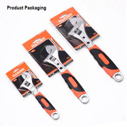 Harden Professional Adjustable Wrench ( 8'' | 10" | 12'' ) Rubber Grip Model: 540558 - 540562