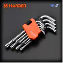 Harden 9Pcs Short Torx Key Wrench set ( T10, T15, T20, T25, T27, T30, T40, T45, T50mm ) Model: 540601