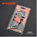 Harden 9Pcs Short Torx Key Wrench set ( T10, T15, T20, T25, T27, T30, T40, T45, T50mm ) Model: 540601