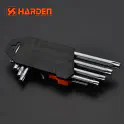 Harden 9Pcs Short Torx Key Wrench set ( T10, T15, T20, T25, T27, T30, T40, T45, T50mm ) Model: 540601