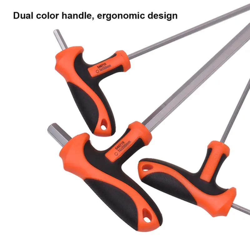 Harden T-Allenkey, T Handle Chrome Vanadium Steel spanner, Allen Hex Key,  8 Standard Sizes ( 2mm | 2.5mm | 3mm| 4mm | 5mm | 6mm | 8mm | 10mm ) Model: 540711 - 540718