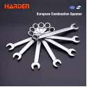 Harden European Combination Spanner Cr-V, 26 Standard Sizes available ( 6mm to 50mm ) Model: 541106 - 541150
