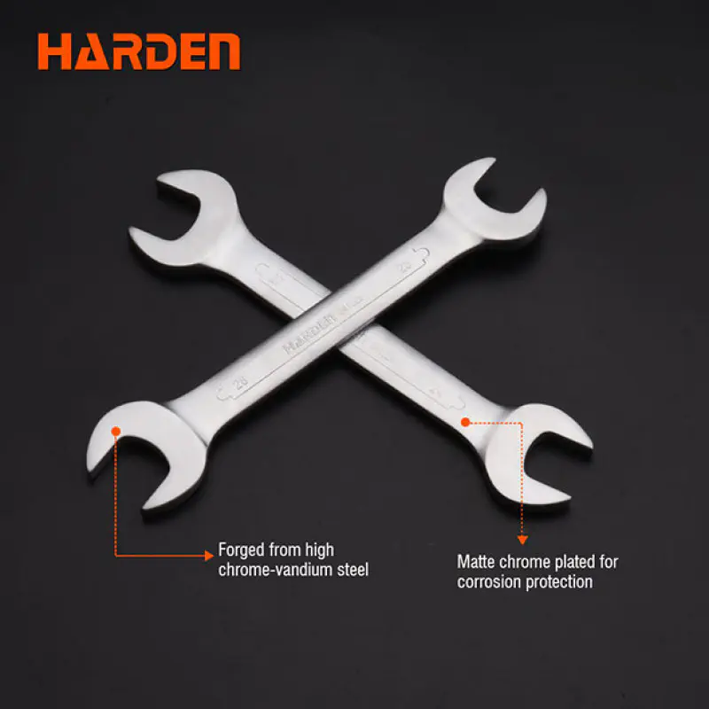 Harden European Double Open-end Spanner Dully Spanner 12 Standard Sizes ( 6x7mm to 30x32mm ) Model: 541206 - 541230