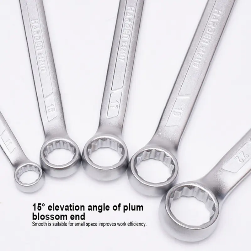 Harden 15Pcs Combination Spanner Set ( 8, 10, 11, 12, 13, 14, 15, 17, 19, 21, 22, 24, 27, 30, 32mm ) CrV Model: 542015