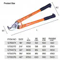Harden Cable Cutter( 18" | 24" | 32" | 36" | 42" ) T8 Alloy Steel Professional