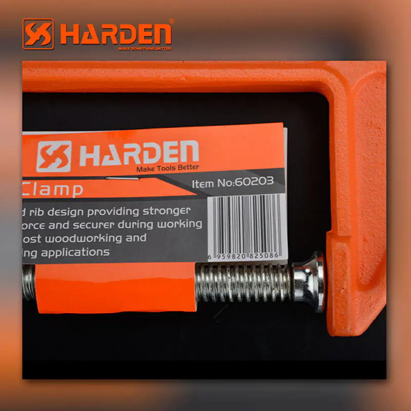 Harden G Clamp Professional Alloy Steel C Clamp  ( 2" | 3" | 4" | 6" | 8" | 10" ) 