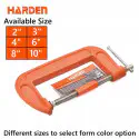 Harden G Clamp Professional Alloy Steel C Clamp  ( 2" | 3" | 4" | 6" | 8" | 10" ) 