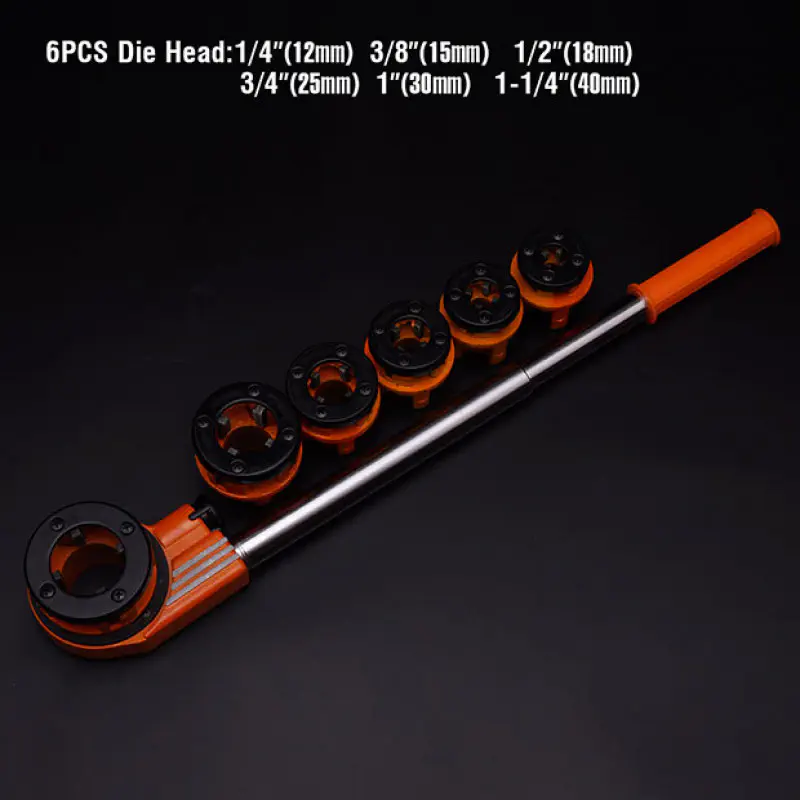 Harden 9pcs Pipe Threading Set Auto Die Set Model: 600871