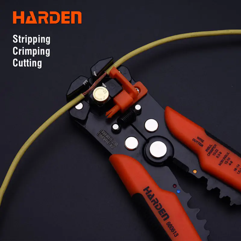 Harden 8" Automatic Wire Stripper Plier Multi-Function, Stripping Crimping and Cutting Tool Model: 660613