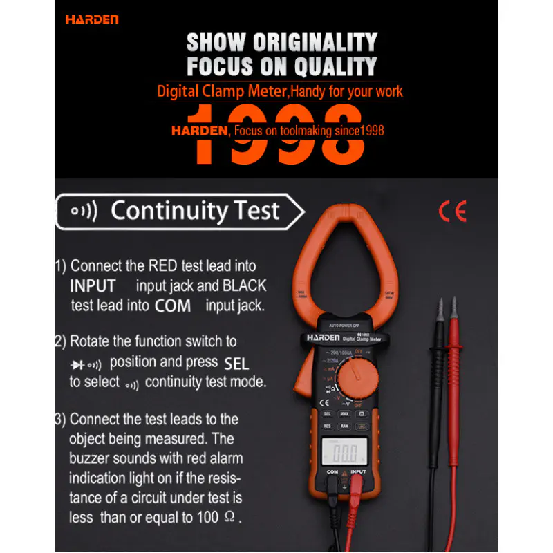 Harden Digital Clamp Multimeter AC/DC Model: 661003