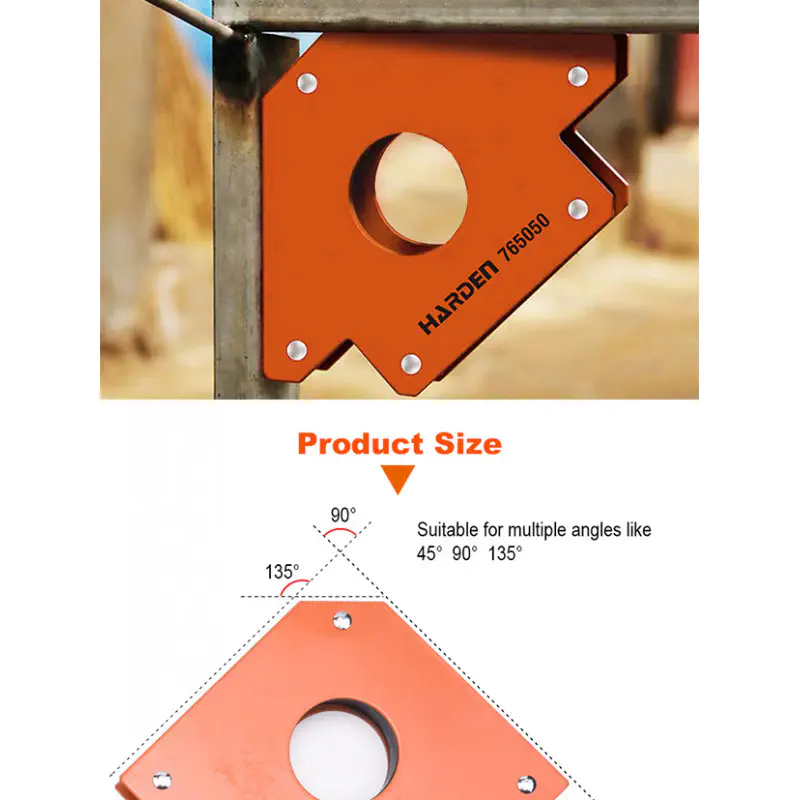 Harden 4Pcs Welding Magnetic Angle Set Corner Clamp, Multi-Angle, for Welding and Holding Purpose, 4.5kg Holding Force Capacity Model: 765010