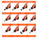 HARDEN Die Grinder Set 135W 211pcs Hand Power Small Mini Grinder Kit Portable Hobby Rotary Electric Grinder Tool Set 752912