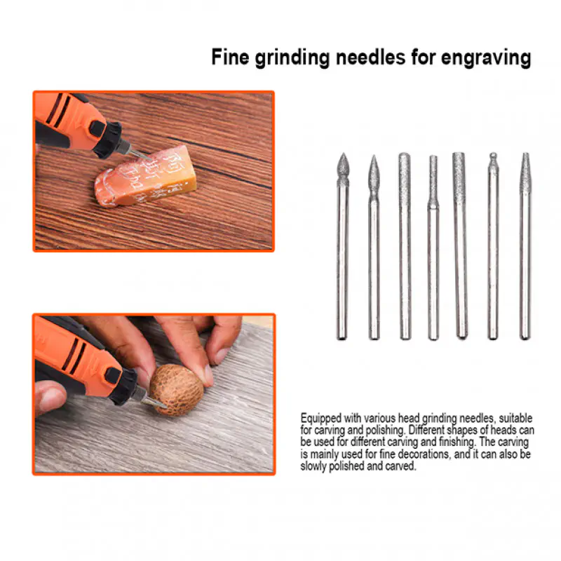HARDEN Die Grinder Set 135W 211pcs Hand Power Small Mini Grinder Kit Portable Hobby Rotary Electric Grinder Tool Set 752912