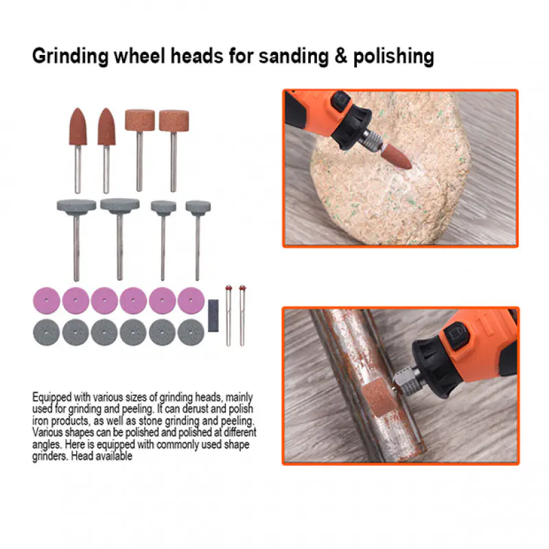 HARDEN Die Grinder Set 135W 211pcs Hand Power Small Mini Grinder Kit Portable Hobby Rotary Electric Grinder Tool Set 752912