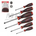MPT 6 Pcs Non-Slip Magnetic CR-V Phillips and Slotted Screwdriver Set tool sets MHA01003