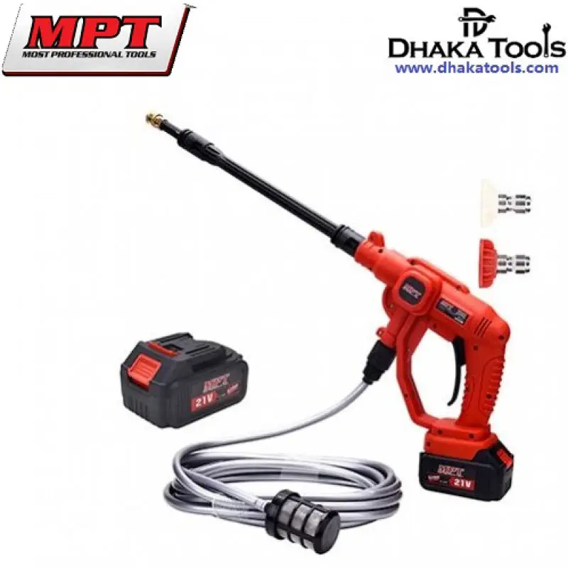MPT 21V Portable Power Washer, Cordless High Pressure Washer for Car Washing, Max 507 PSI Power Cleaner with 2 Nozzles UMCPW210
