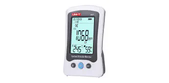 UNI-T A37 CO2 Meter, Air Quality Monitor, CO2 concentration, temperature, humidity, and date/time together, Air quality is indicator