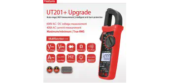 UNI-T UT201+ Digital Clamp Meter – AC 400A, True RMS, Auto Range