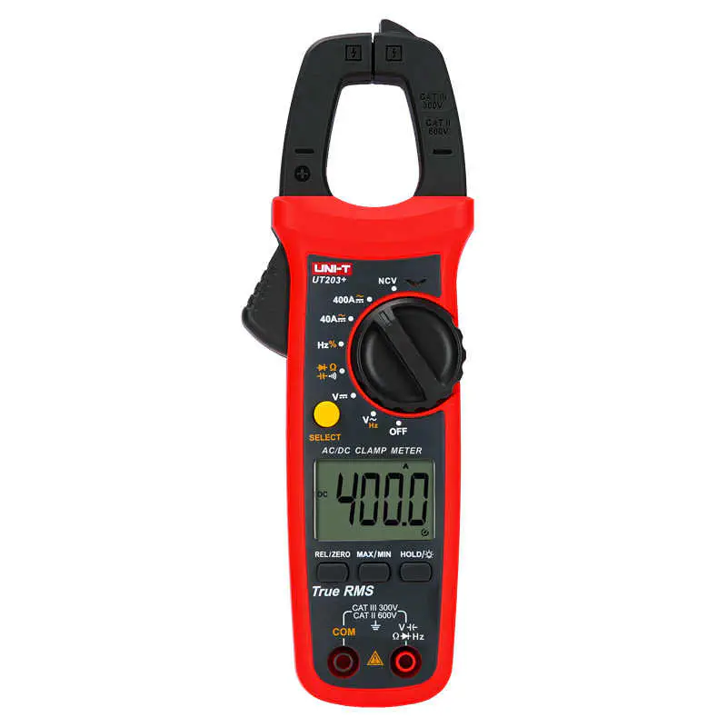 UNI-T UT203+ Digital Clamp Meter – AC/DC 600A, True RMS, Auto Range
