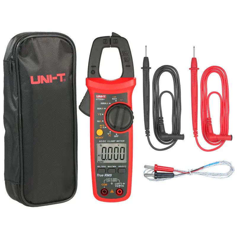 UNI-T UT204+ Digital Clamp Meter AC/DC 600A Clamp on meter Current Tester High Precision Multimeter.
