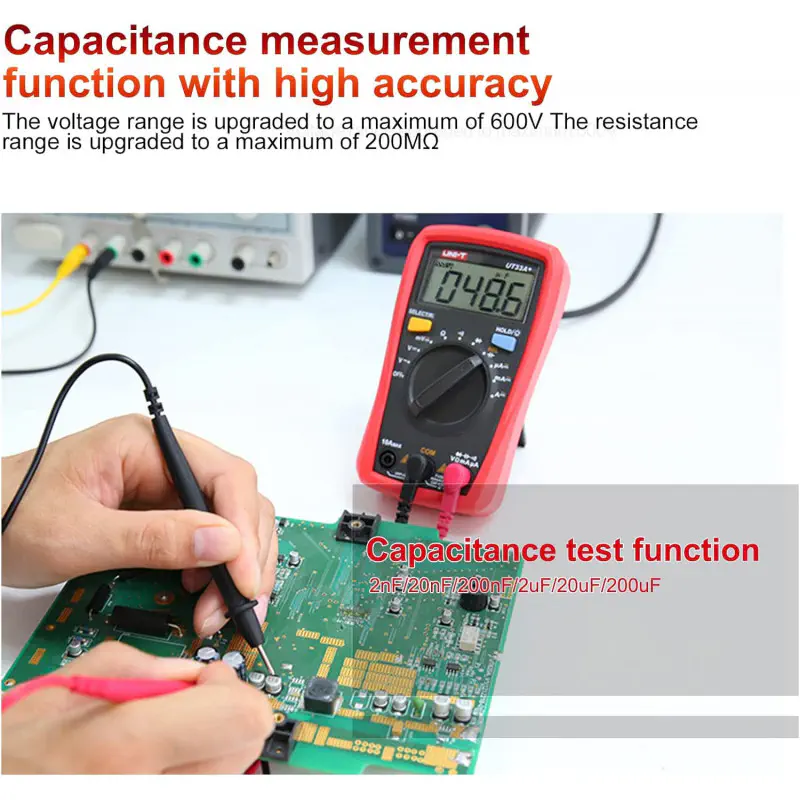 UNI-T UT33A+ Palm Size Digital Multimeter Pocket Size Multimeter Model: UT33A+