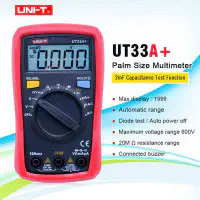 UNI-T UT33A+ Palm Size Digital Multimeter Pocket Size Multimeter Model: UT33A+
