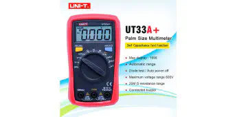 UNI-T UT33A+ Palm Size Digital Multimeter Pocket Size Multimeter Model: UT33A+