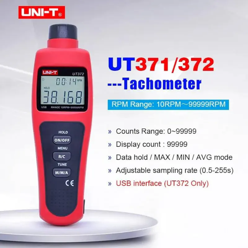 UNI-T UT371 Digital Tachometer (RPM Testing Meter)