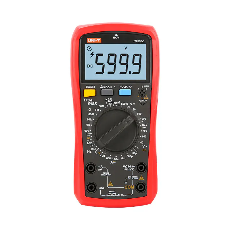 UNI-T UT890C True RMS Digital Multimeter AC 750V, DC 100V, 20A, [ Resistance, Capacitor, Frequency & Temperature ]
