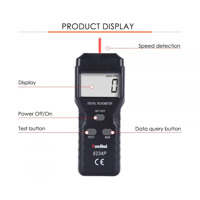 VICTOR 6234P Digital Tachometer 5-digit Digital Tachometer 6234P