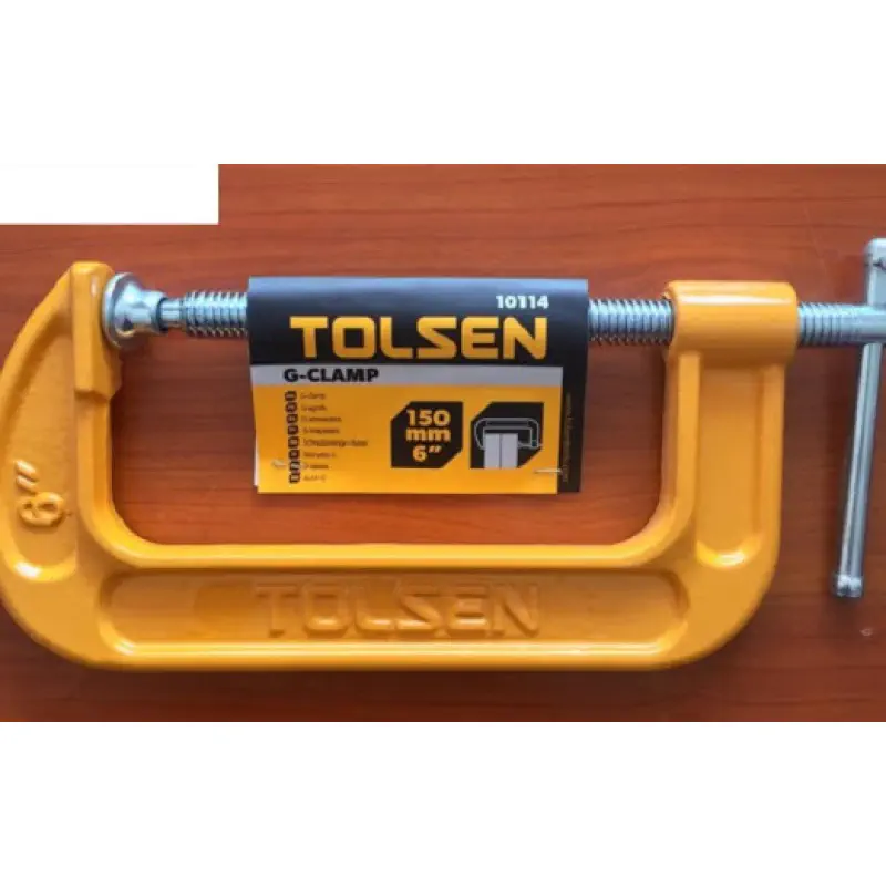 TOLSEN G Clamp ( 3" | 4" | 6" | 8" ) Powder Coated Bar, Heavy Duty Model:  10112 | 10113 | 10114 | 10115