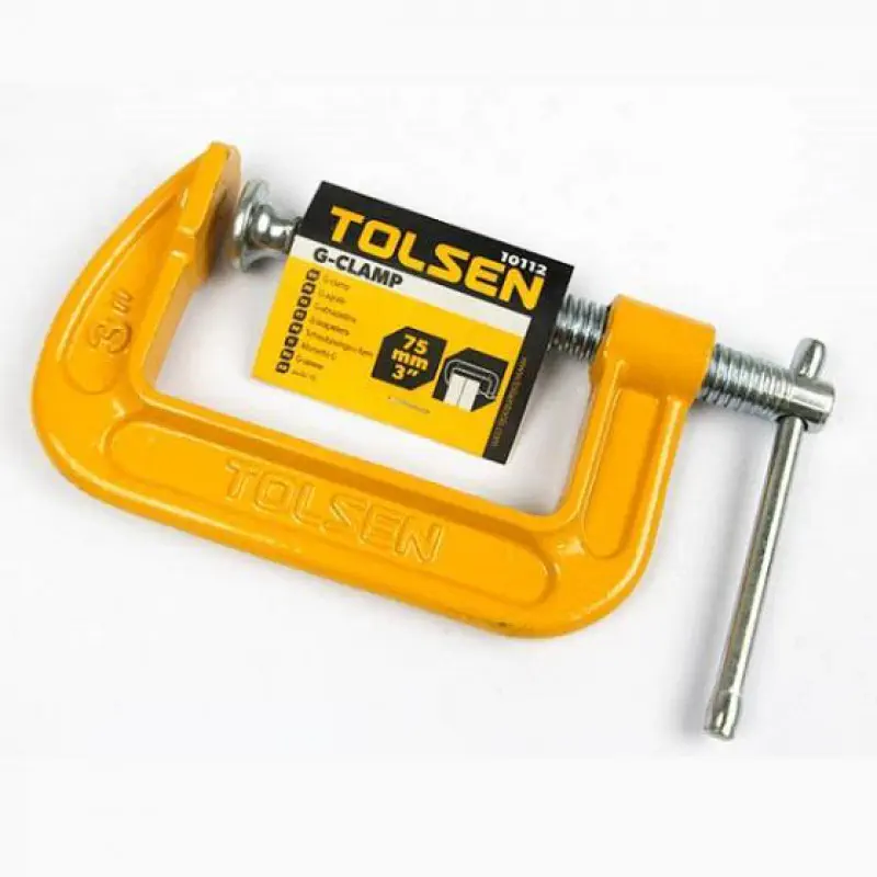 TOLSEN G Clamp ( 3" | 4" | 6" | 8" ) Powder Coated Bar, Heavy Duty Model:  10112 | 10113 | 10114 | 10115
