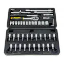 TOLSEN 46Pcs Socket Ratchet Wrench Set (1/4" Drive) Industrial Series Model: 15138
