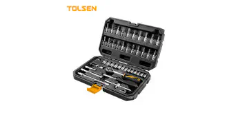 TOLSEN 46Pcs Socket Ratchet Wrench Set (1/4" Drive) Industrial Series Model: 15138