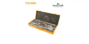 TOLSEN 24Pcs 1/2" Socket Set with Steel Case  Model: 15141