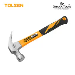 TOLSEN 8oz / 225g Claw Hammer Fiberglass Handle Smooth Face Nail Puller Grip pro Series Model: 25028
