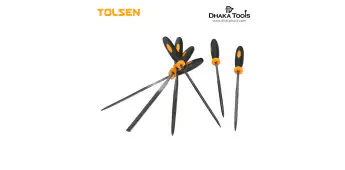 TOLSEN 6Pcs Needle File Set (3x100mm) TPR Handle Model: 32046