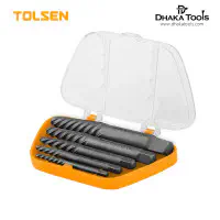 TOLSEN 5Pcs Screw Extractor Set (Size: 1# , 2#, 3#, 4#, 5#) Industrial Model: 33505
