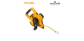 TOLSEN 100ft Steel Measuring Tape (100ft x 1/2) Metric and Inch Industrial grade Model: 35013
