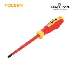 TOLSEN VDE Flat Screwdriver (4.0x100mm) 1000V, VDE Certification Model: 38001