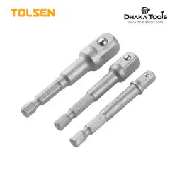 TOLSEN 3Pcs Hex Adaptor Set (1/4", 3/8", 1/2") Model: 77864