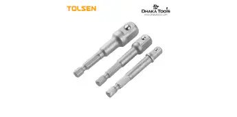TOLSEN 3Pcs Hex Adaptor Set (1/4", 3/8", 1/2") Model: 77864