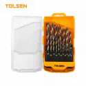 TOLSEN 19pcs Black & Gold HSS Twist Drill Bits Set ( 1mm to 10mm ) Model: 75086