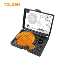TOLSEN 16Pcs Hole Saw Pilot Drill Bit Kits for Plywood Drywall Wood Plastic Model: 75867