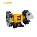 TOLSEN 79646 Bench Grinder  6" (150W) Workshop Grinding Machine with Aluminum Base, Adjustable Work Rest & Eye Shield